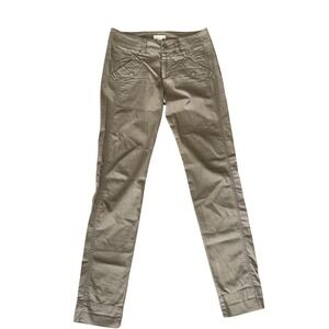Diesel Women's Tan Utility Style Pants Size 28, Low Rise, Flap Pockets, Zipper.